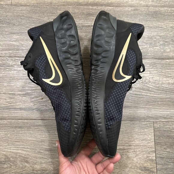 NIKE Renew Run 2 Running Shoes Sneakers Black Metallic Gold Men\'s Size 15 main image 7
